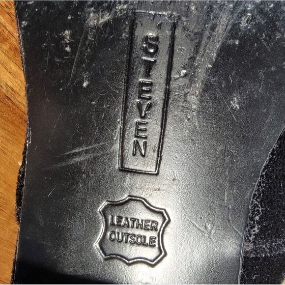 Steven Steve Madden Archie Loafers Size 6 Black Velvet Studded Flats - Picture 11 of 16